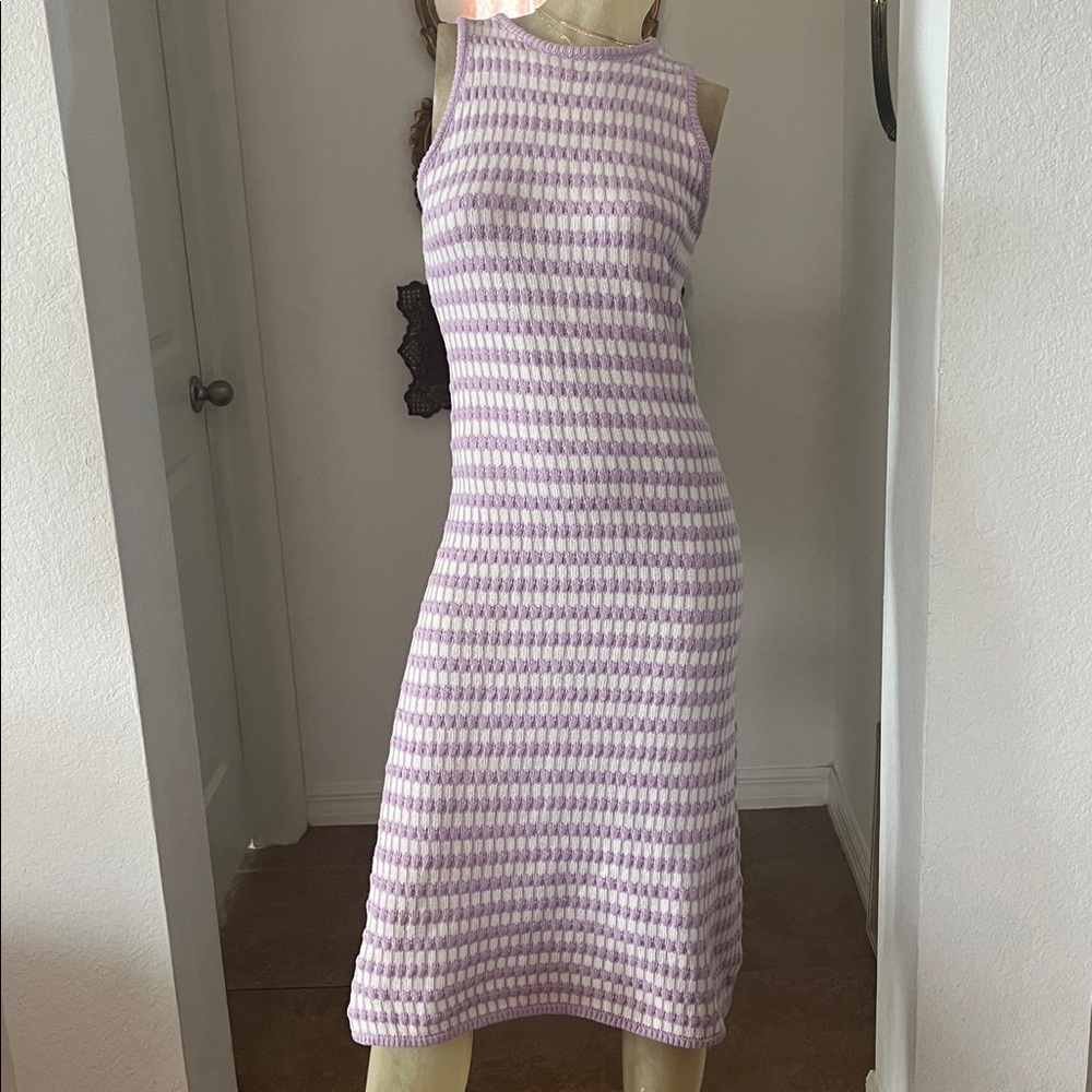 Le Lis Lavender Striped Knit Dress